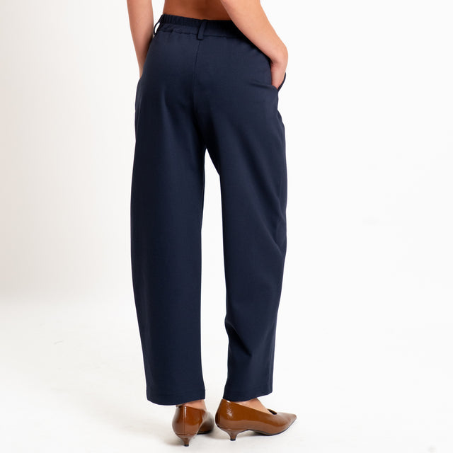Zeroassoluto-Pantalone BECKY punto milano - blu