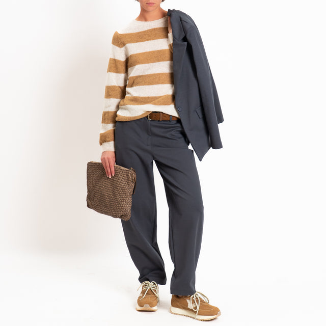 Zeroassoluto-Pantalone BECKY punto milano - piombo