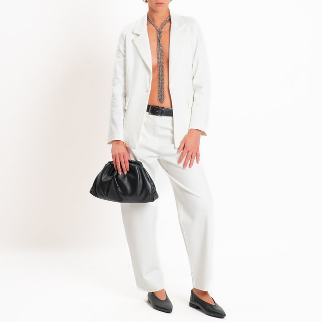 Zeroassoluto-Pantalone BECKY punto milano - latte