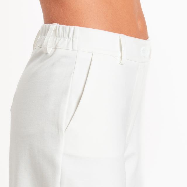 Zeroassoluto-Pantalone BECKY punto milano - latte