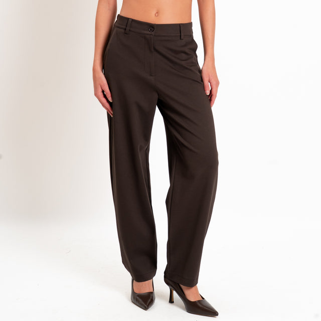 Zeroassoluto-Pantalone BECKY punto milano - moro
