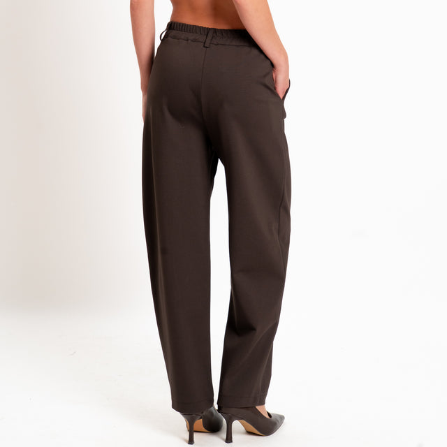 Zeroassoluto-Pantalone BECKY punto milano - moro