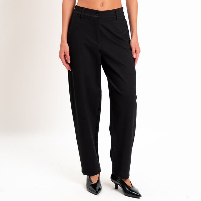 Zeroassoluto-Pantalone BECKY punto milano - nero