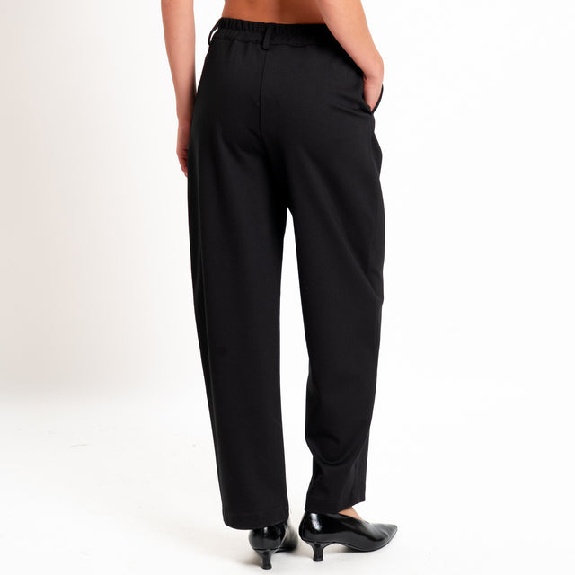 Zeroassoluto-Pantalone BECKY punto milano - nero