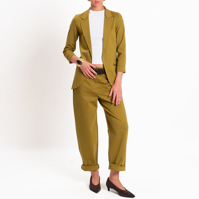 Zeroassoluto-Pantalone BECKY punto milano - olio