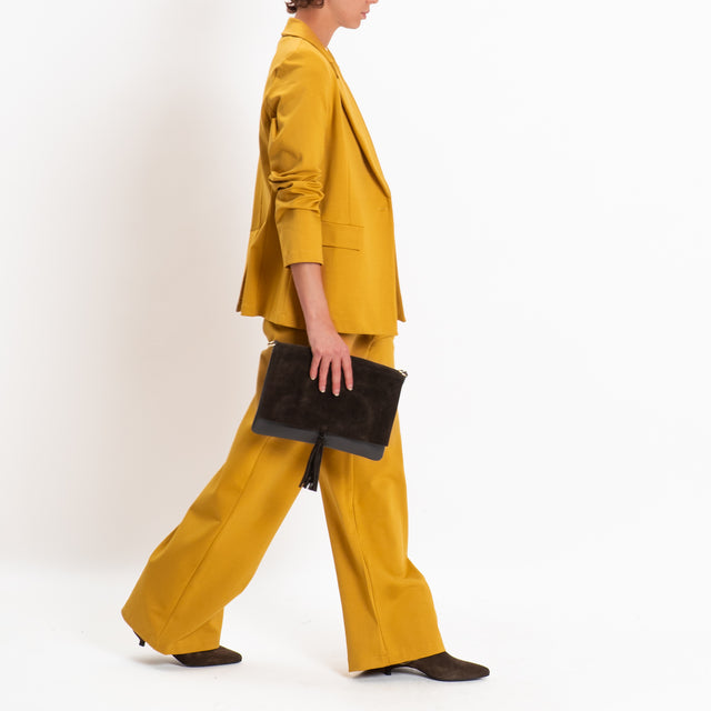 Zeroassoluto-Pantalone BECKY punto milano - Senape