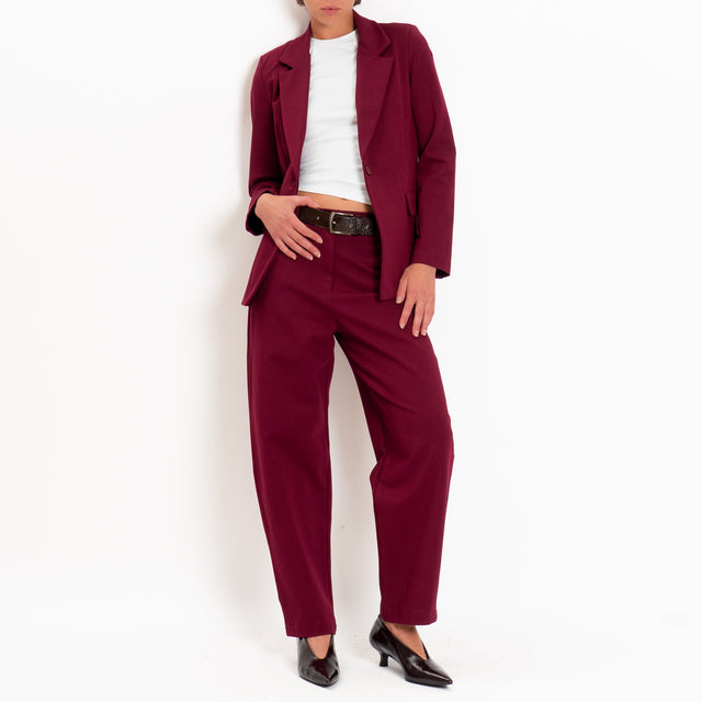 Zeroassoluto-Pantalone BECKY punto milano - vino
