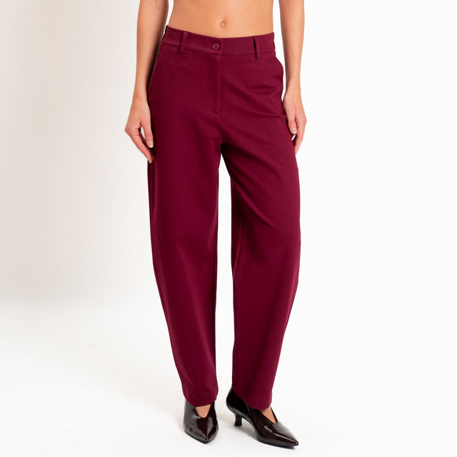 Zeroassoluto-Pantalone BECKY punto milano - vino