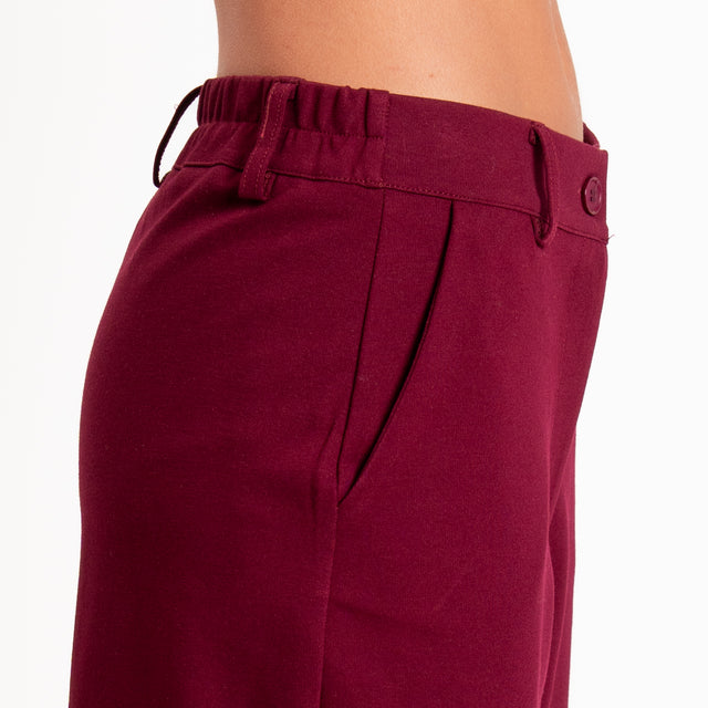 Zeroassoluto-Pantalone BECKY punto milano - vino
