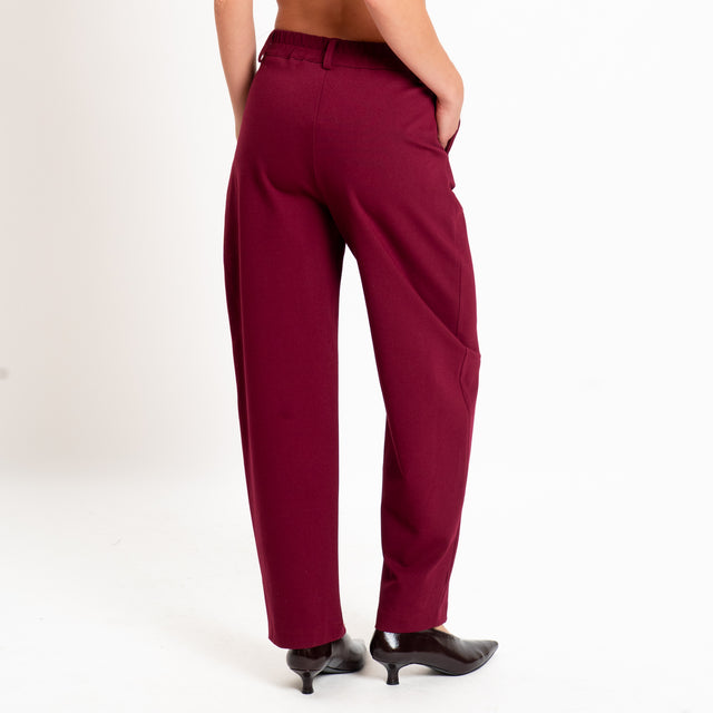 Zeroassoluto-Pantalone BECKY punto milano - vino