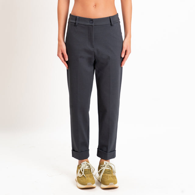 Zeroassoluto-Pantalone BETTY punto milano elastico dietro - piombo