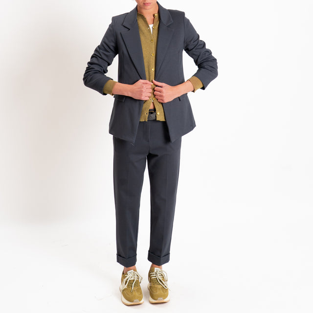Zeroassoluto-Pantalone BETTY punto milano elastico dietro - piombo