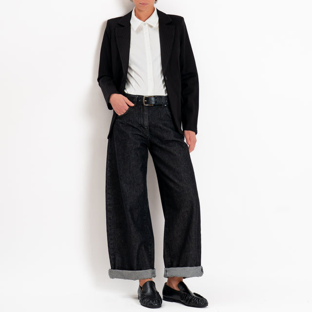 Zeroassoluto-Camicia CAROLA raso di viscosa super stretch - burro
