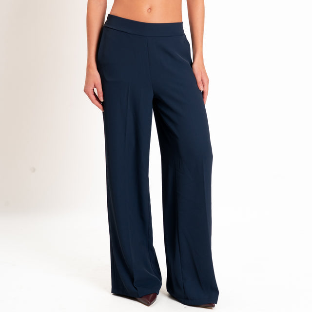 Zeroassoluto-Completo giacca + pantalone tessuto fluido - blu