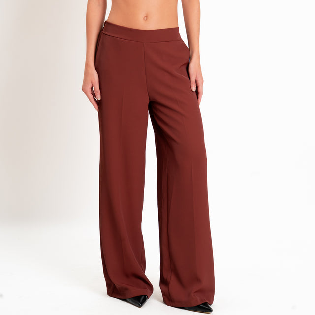 Zeroassoluto-Completo giacca + pantalone tessuto fluido - brick