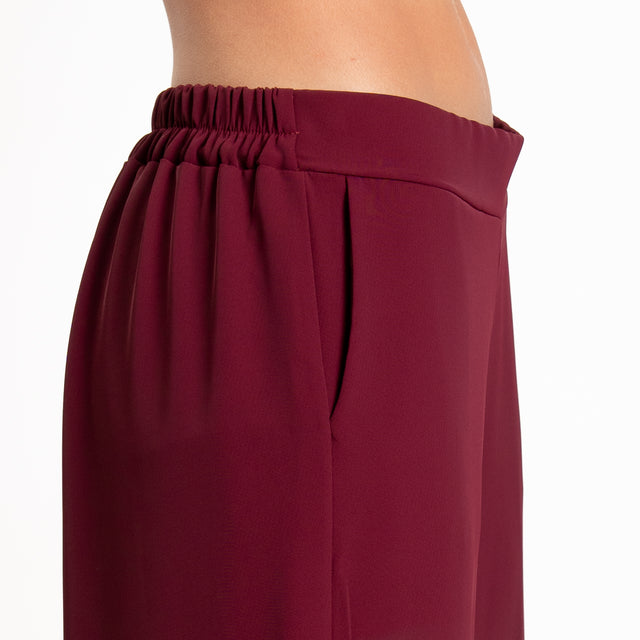 Zeroassoluto-Completo giacca + pantalone tessuto fluido - marsala