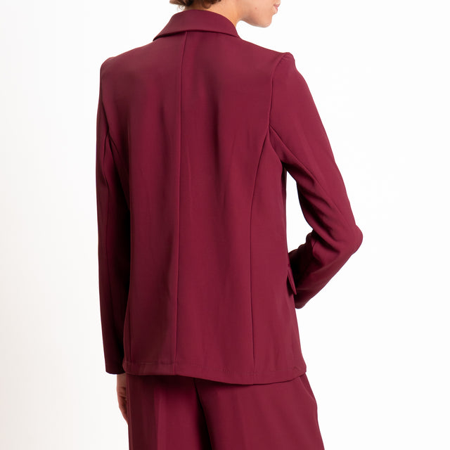 Zeroassoluto-Completo giacca + pantalone tessuto fluido - marsala