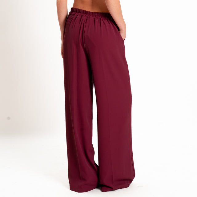 Zeroassoluto-Completo giacca + pantalone tessuto fluido - marsala