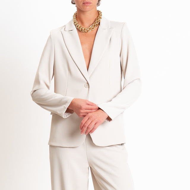 Zeroassoluto-Completo giacca + pantalone tessuto fluido - mastice