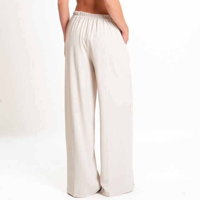 Zeroassoluto-Completo giacca + pantalone tessuto fluido - mastice