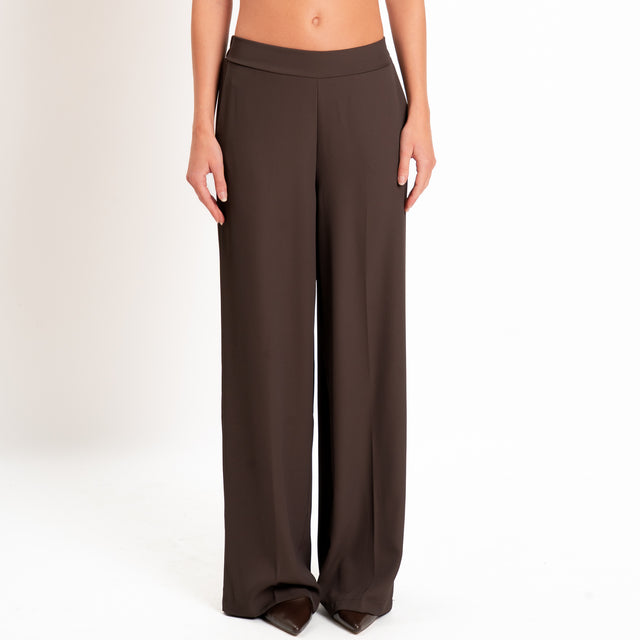 Zeroassoluto-Completo giacca + pantalone tessuto fluido - moro