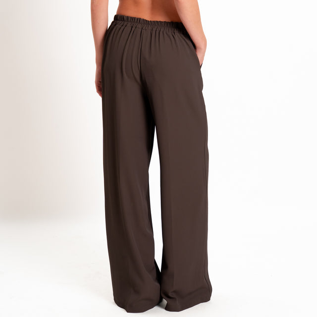 Zeroassoluto-Completo giacca + pantalone tessuto fluido - moro