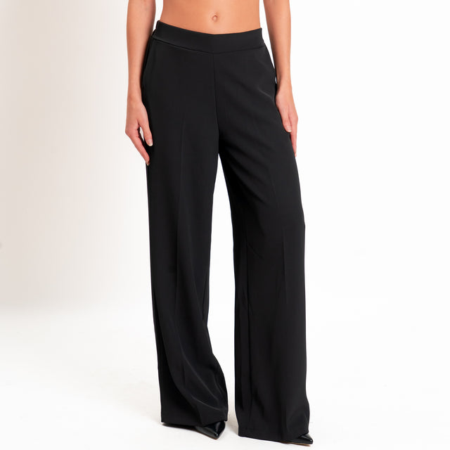 Zeroassoluto-Completo giacca + pantalone tessuto fluido - nero