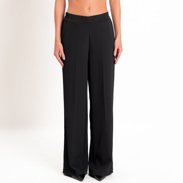 Zeroassoluto-Completo giacca + pantalone tessuto fluido - nero
