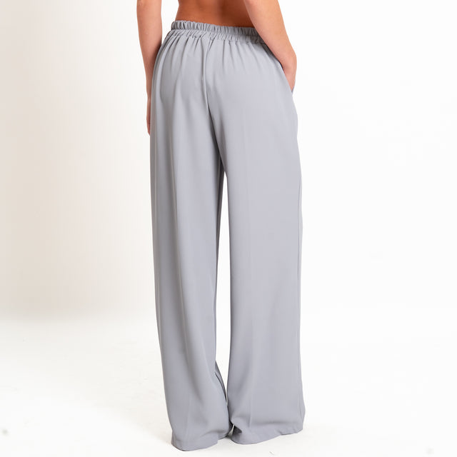 Zeroassoluto-Completo giacca + pantalone tessuto fluido - perla