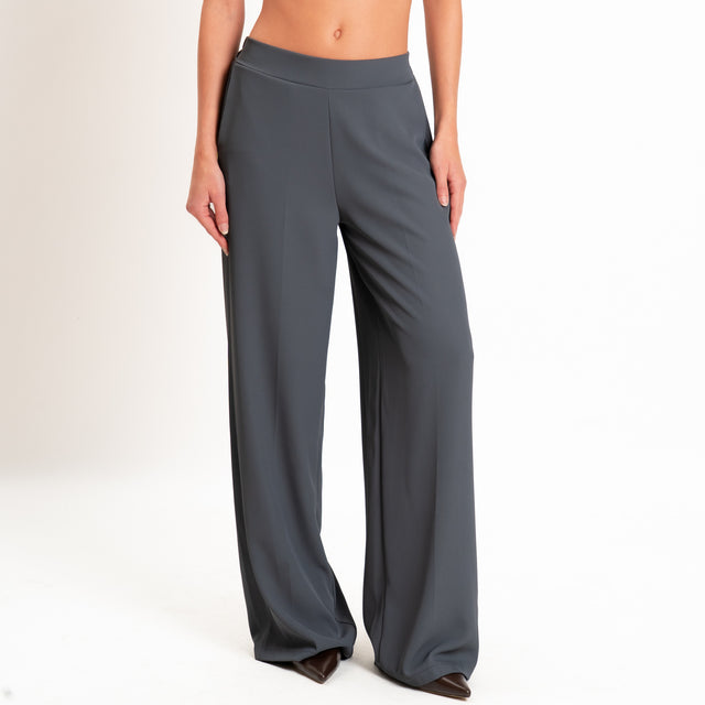 Zeroassoluto-Completo giacca + pantalone tessuto fluido - piombo