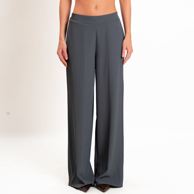 Zeroassoluto-Completo giacca + pantalone tessuto fluido - piombo
