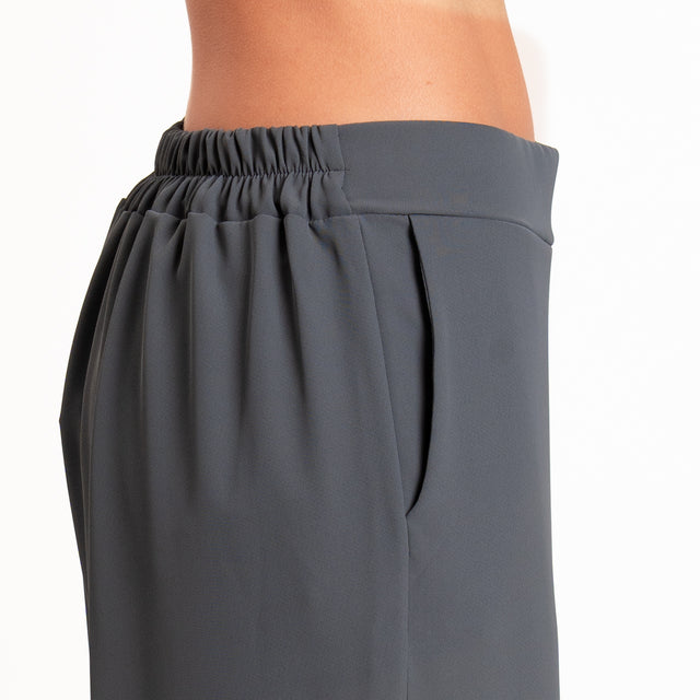 Zeroassoluto-Completo giacca + pantalone tessuto fluido - piombo