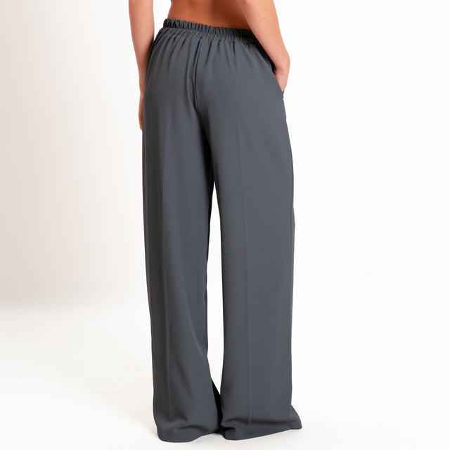 Zeroassoluto-Completo giacca + pantalone tessuto fluido - piombo
