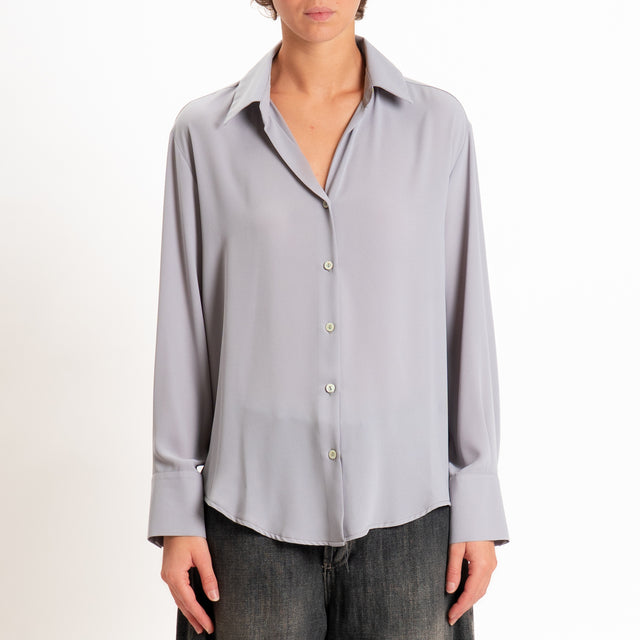 Zeroassoluto-Camicia CLAY MANO SETA - grey