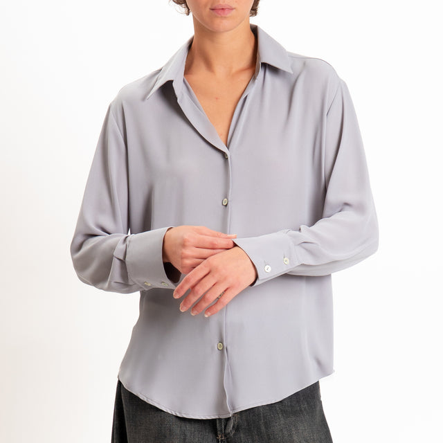 Zeroassoluto-Camicia CLAY MANO SETA - grey