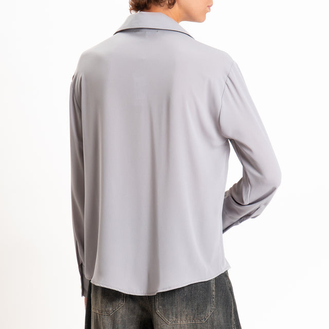 Zeroassoluto-Camicia CLAY MANO SETA - grey