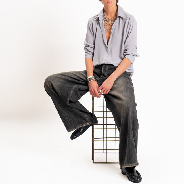Zeroassoluto-Camicia CLAY MANO SETA - grey