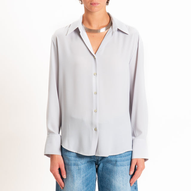 Zeroassoluto-Camicia CLAY MANO SETA - perla