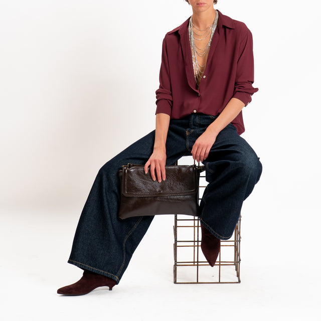 Zeroassoluto-Camicia CLAY MANO SETA - vino