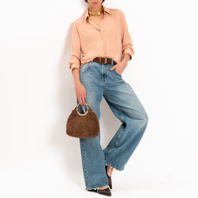 Zeroassoluto-Camicia CLAY MANO SETA - apricot