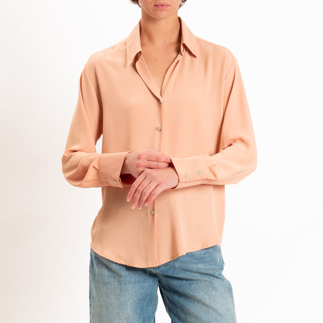 Zeroassoluto-Camicia CLAY MANO SETA - apricot