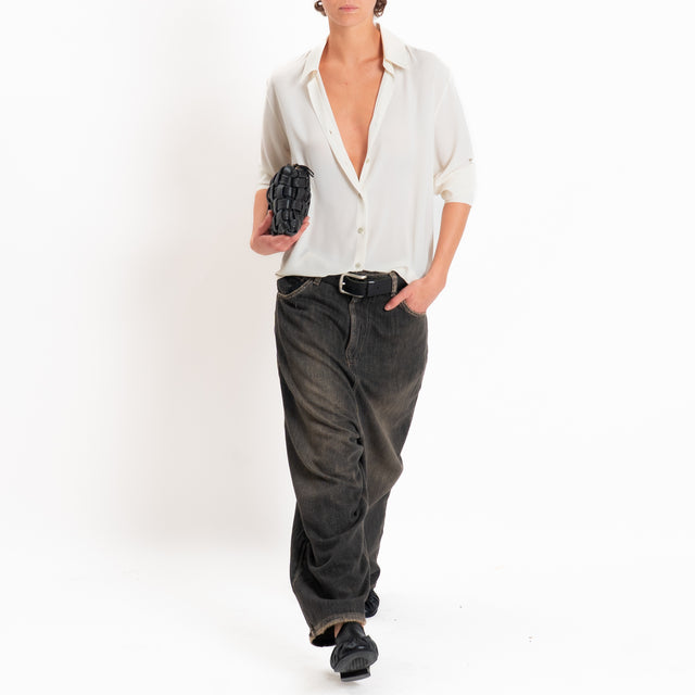 Zeroassoluto-Camicia CLAY MANO SETA - butter