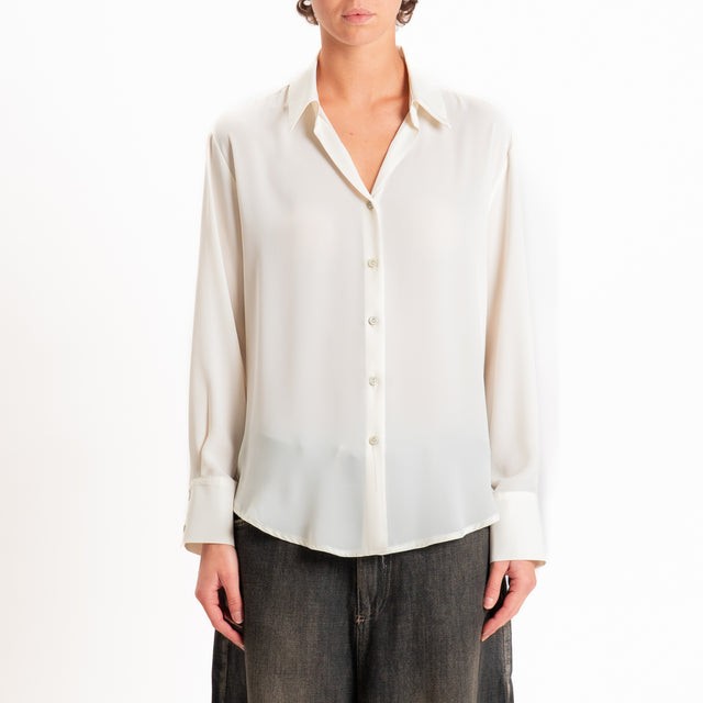 Zeroassoluto-Camicia CLAY MANO SETA - butter