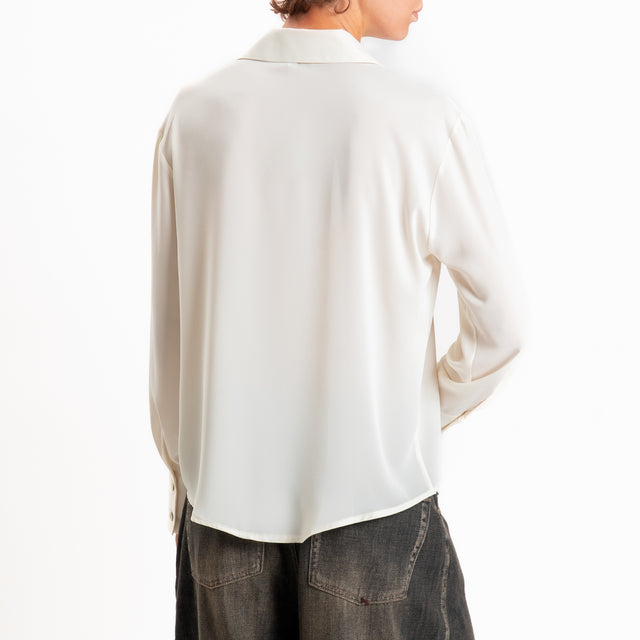 Zeroassoluto-Camicia CLAY MANO SETA - butter