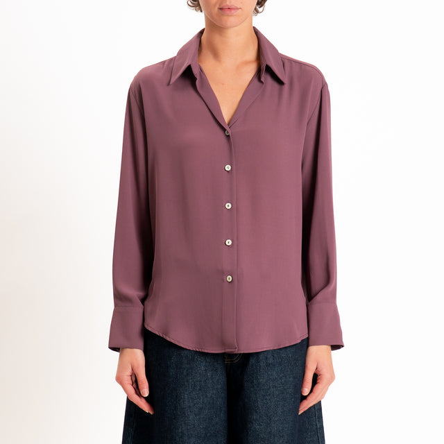 Zeroassoluto-Camicia CLAY MANO SETA - dusty rose