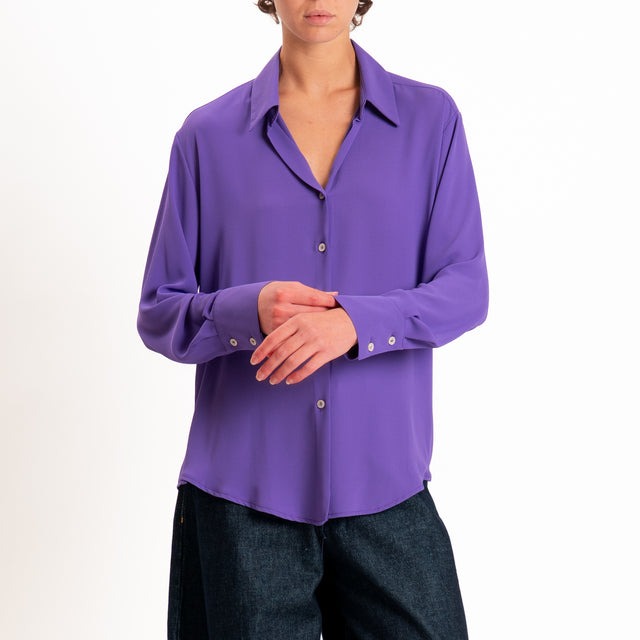 Zeroassoluto-Camicia CLAY MANO SETA - lavanda