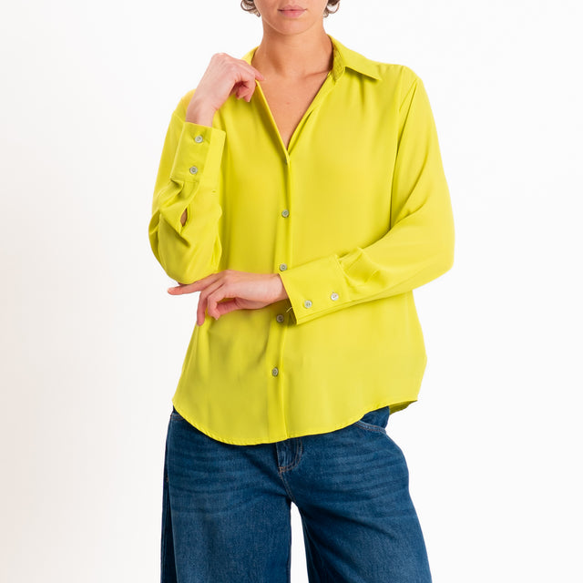 Zeroassoluto-Camicia CLAY MANO SETA - lime