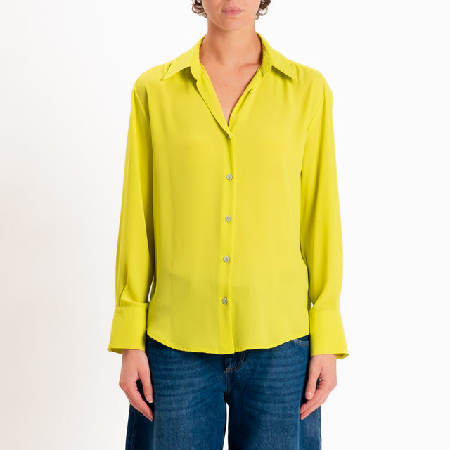 Zeroassoluto-Camicia CLAY MANO SETA - lime