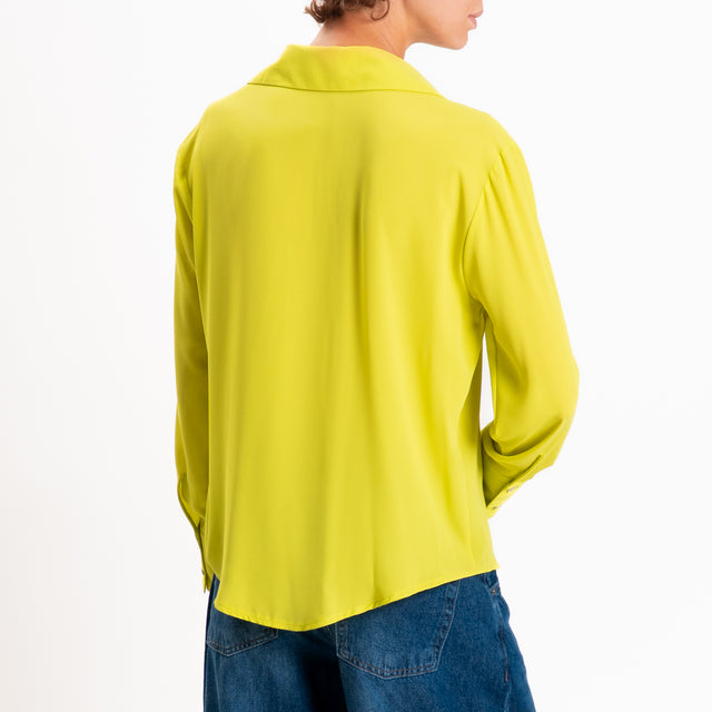 Zeroassoluto-Camicia CLAY MANO SETA - lime