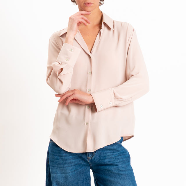 Zeroassoluto-Camicia CLAY MANO SETA - nude